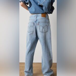 Levi’s Premium Dad Jeans Cotton High Rise Relaxed Fit Blue Wash Size 26